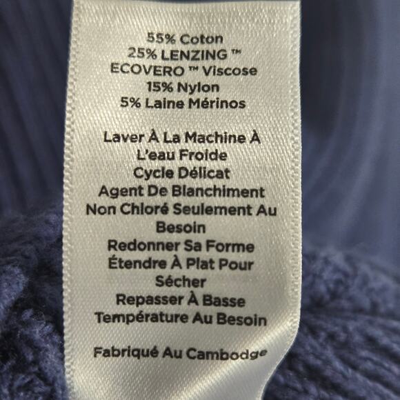 Talbot Women's Shaker Stitch Split Neck Sweater. Size Medium - Picture 8 of 8